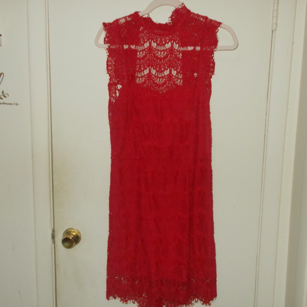 Intimately Free People Lace Dress Red Size Medium
